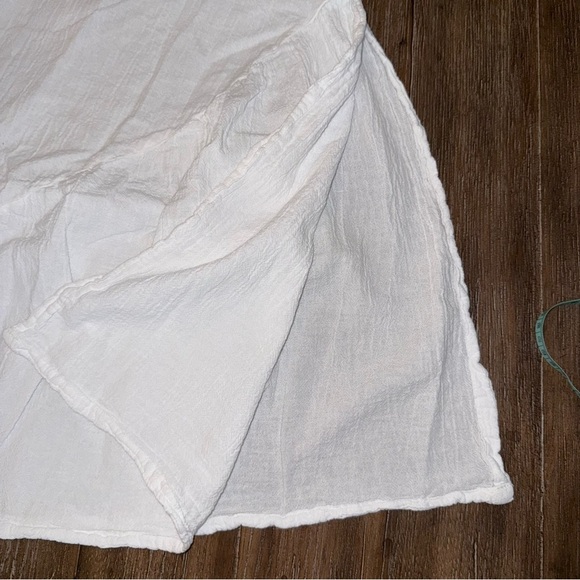 Oh My Gauze! Breeze Pant Women’s White Exaggerated Wide Leg Cotton Pull On - Picture 9 of 11